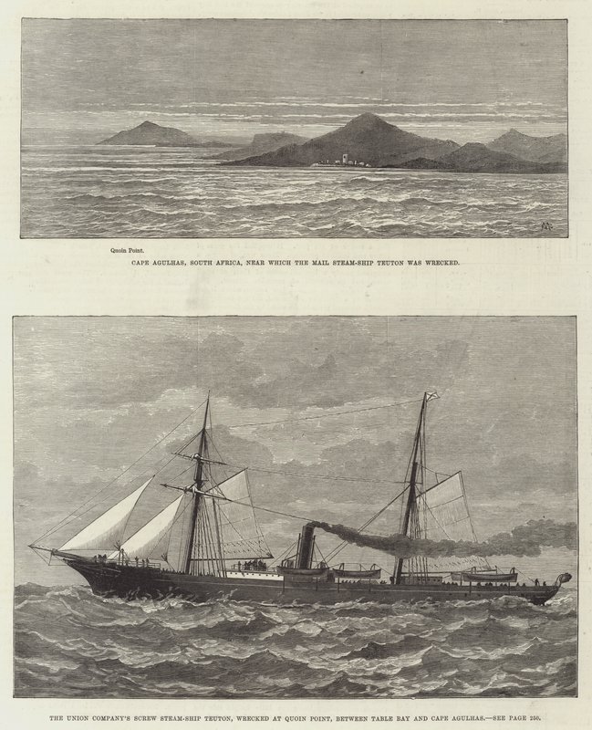 El barco de vapor de tornillo de la compañía Union, Teuton de Charles Auguste Loye