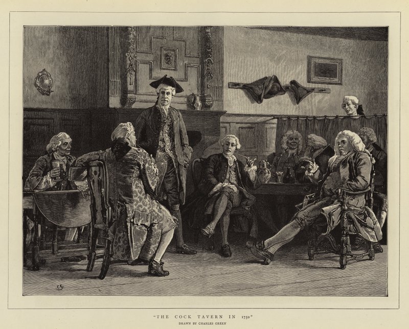 La Taberna del Gallo en 1750 de Charles Green