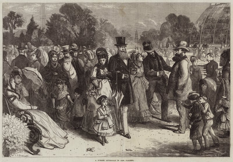 Una tarde de verano en los Jardines de Kew de Charles J. Staniland