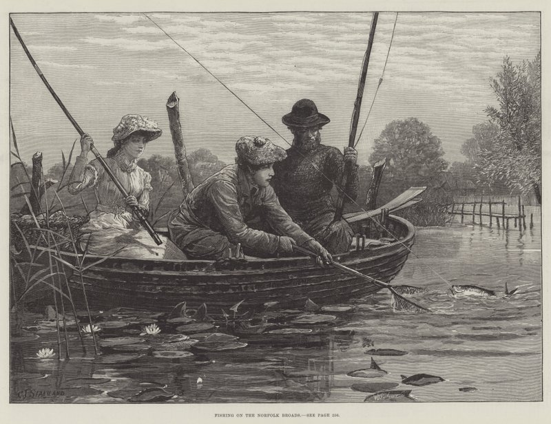 Pesca en los Broads de Norfolk de Charles J. Staniland