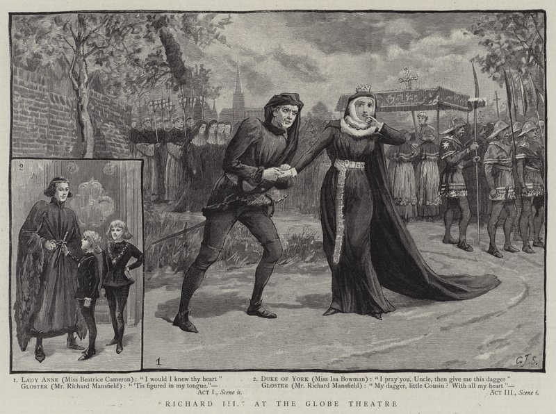 Ricardo III, en el Teatro Globe de Charles J. Staniland