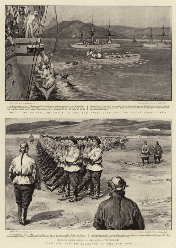 Con el escuadrón británico en el Lejano Oriente de Charles J. Staniland