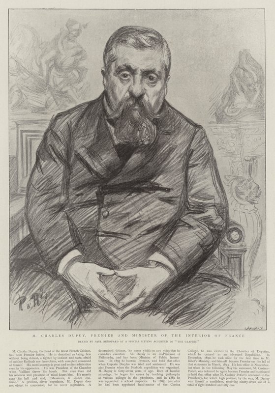 M Charles Dupuy, Primer Ministro y Ministro del Interior de Francia de Charles Paul Renouard