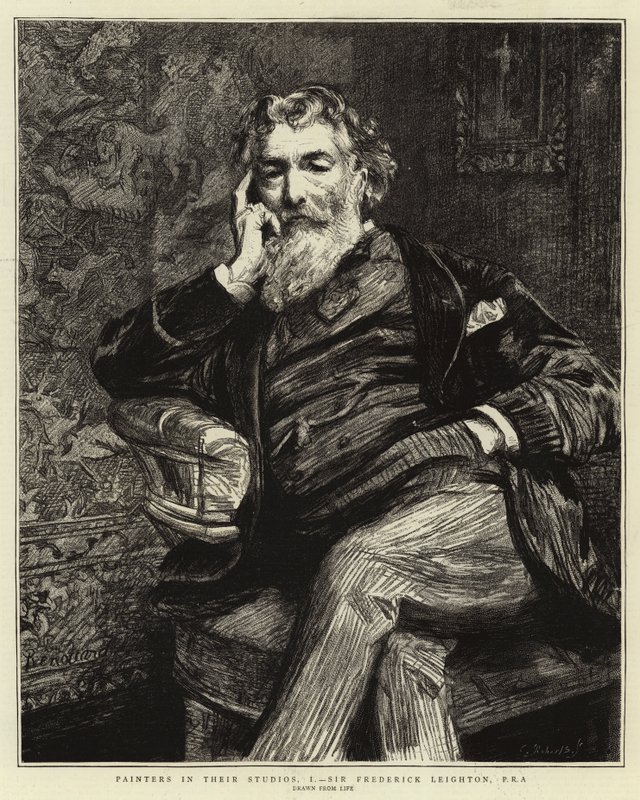 Pintores en sus estudios, I, Sir Frederick Leighton, PRA de Charles Paul Renouard
