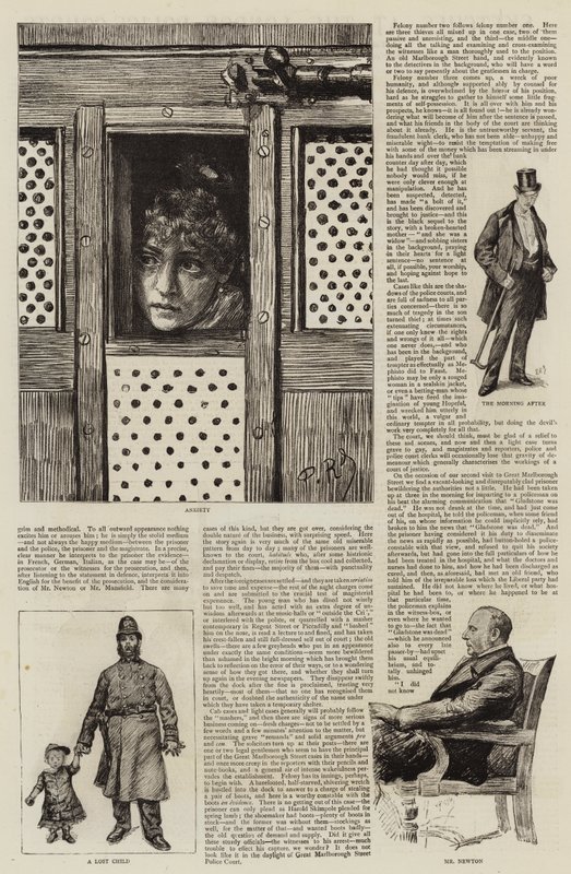 Bocetos en los tribunales de policía de Londres de Charles Paul Renouard