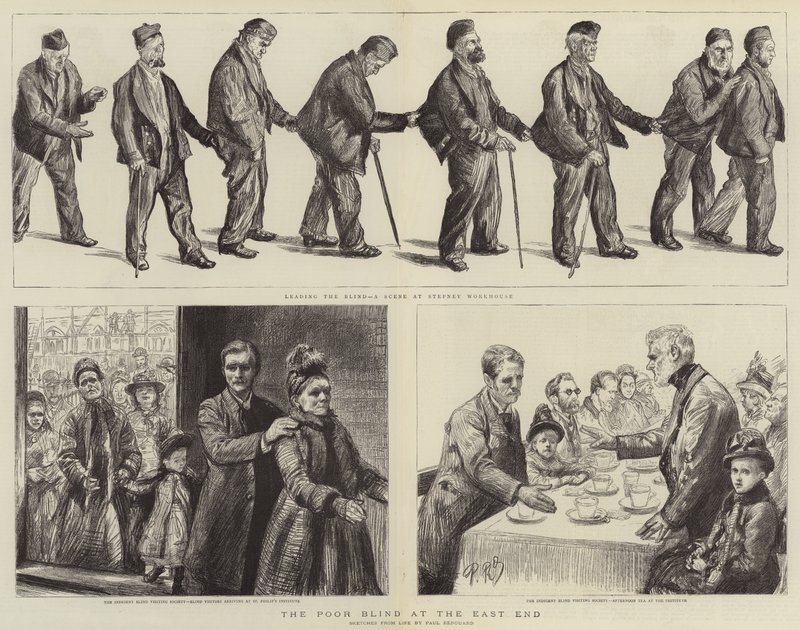 El pobre ciego en el East End de Charles Paul Renouard