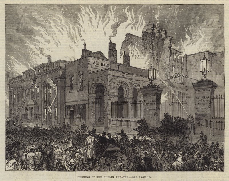 Incendio del Teatro de Dublín de Sir John Charles Robinson