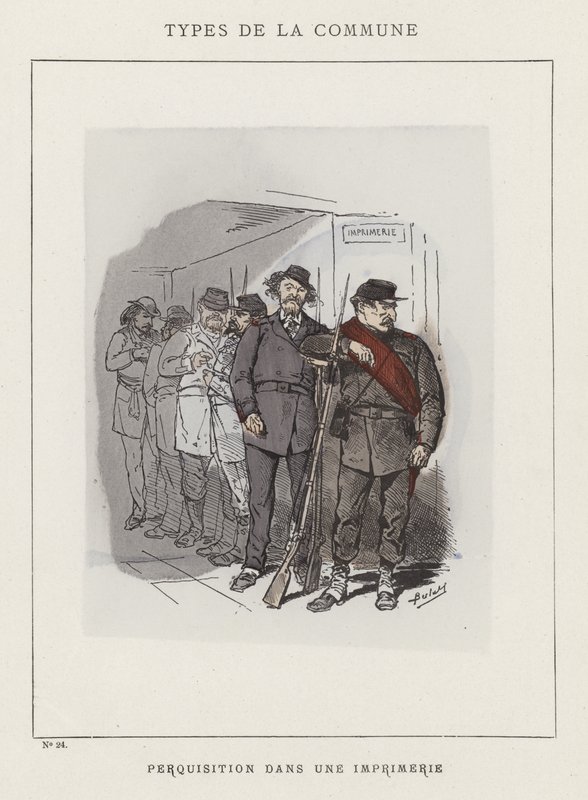 Perquisición en una Imprenta de Charles Albert d Arnoux Bertall
