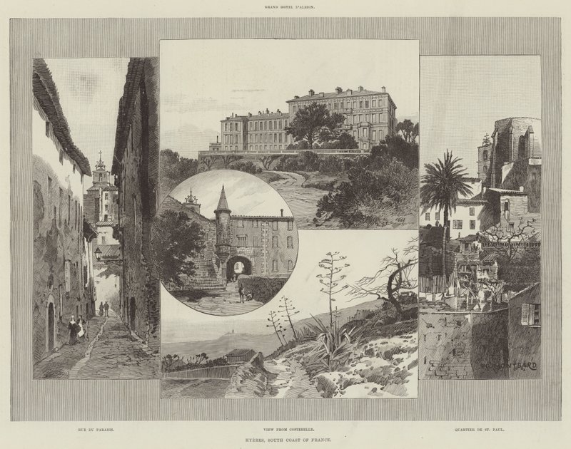Hyeres, costa sur de Francia de Charles Auguste Loye