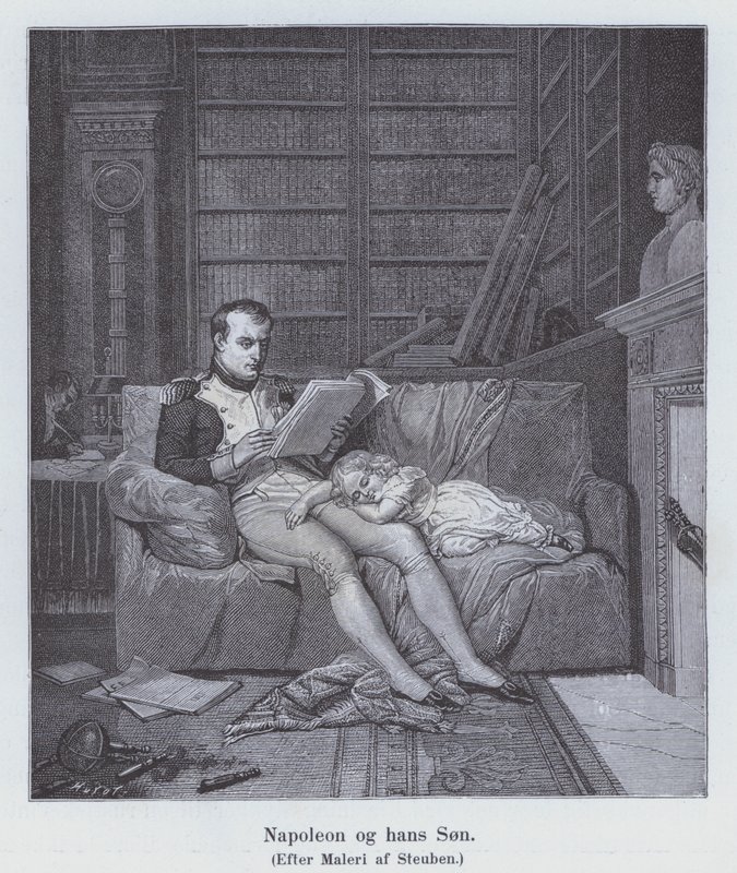 Napoleón I y su hijo de Charles Auguste Steuben