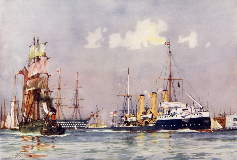 El Speedy dejando Portsmouth de Charles Edward Dixon