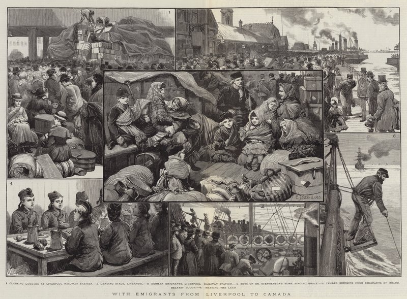Con emigrantes de Liverpool a Canadá de Charles J. Staniland