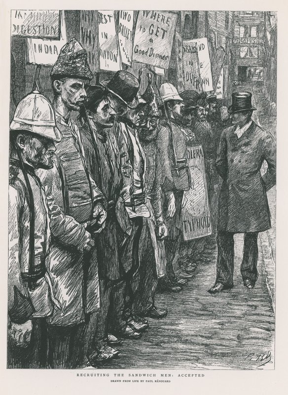 Reclutando a los hombres sándwich de Charles Paul Renouard