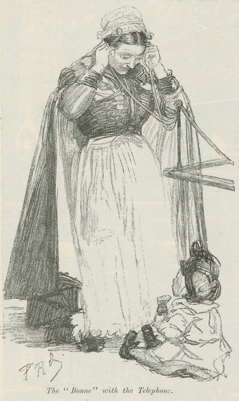 La Bonne con el teléfono de Charles Paul Renouard