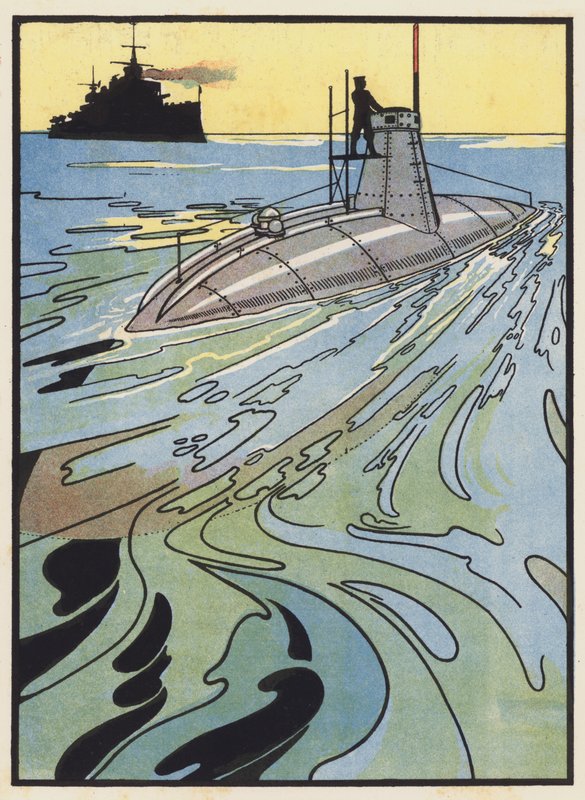 Un Submarino preparándose para sumergirse de Charles Robinson