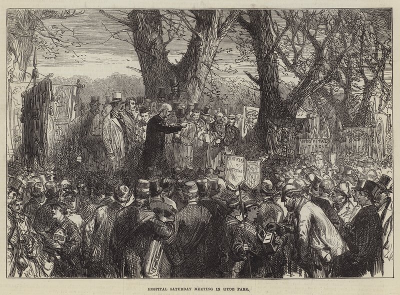 Reunión del sábado en el hospital en Hyde Park de Sir John Charles Robinson
