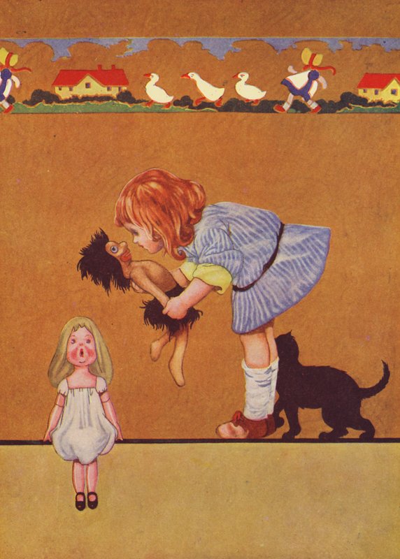 El beso va por favor (litografía en color) de Charles Robinson