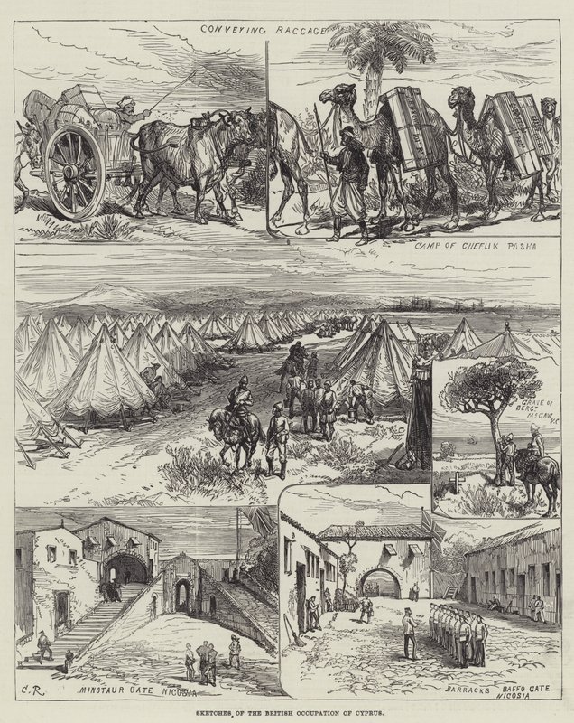 Bocetos de la Ocupación Británica de Chipre de Sir John Charles Robinson
