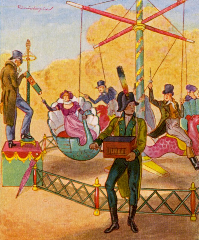 Karussell / Carrusel (litografía en color) de Christophe (1856 1945)