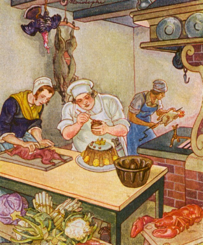 Koch / A Cook (litografía en color) de Christophe (1856 1945)