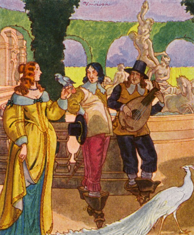 Lustgarten / Pleasure Garden (litografía en color) de Christophe (1856 1945)