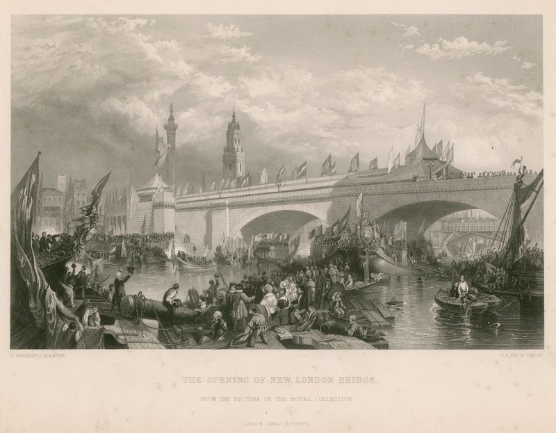La inauguración del Puente de Londres de Clarkson Frederick Stanfield