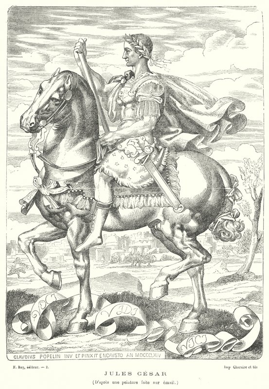 Julio César, soldado y político romano de Claudius Popelin