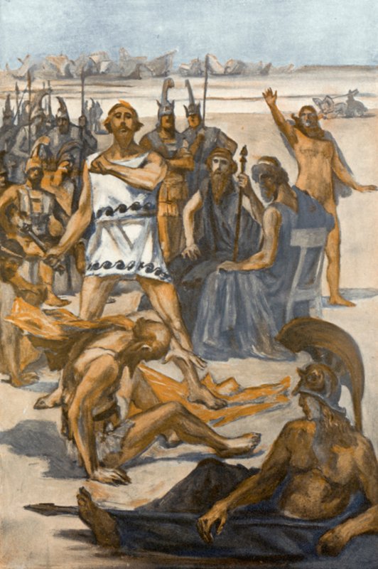 Ilustración para la Ilíada de Homero de Clement Goutier
