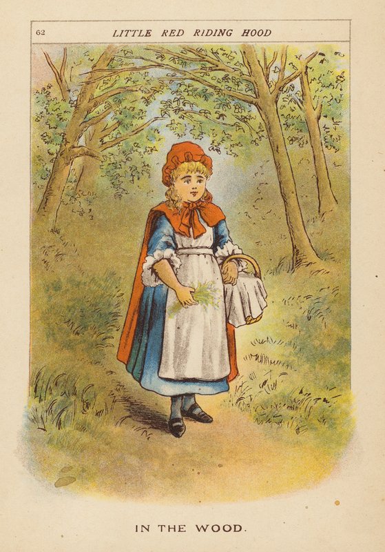 Caperucita Roja (litografía en color) de Constance Haslewood