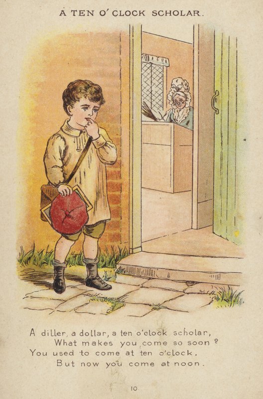 Rima infantil: Un Escolar de las Diez de Constance Haslewood