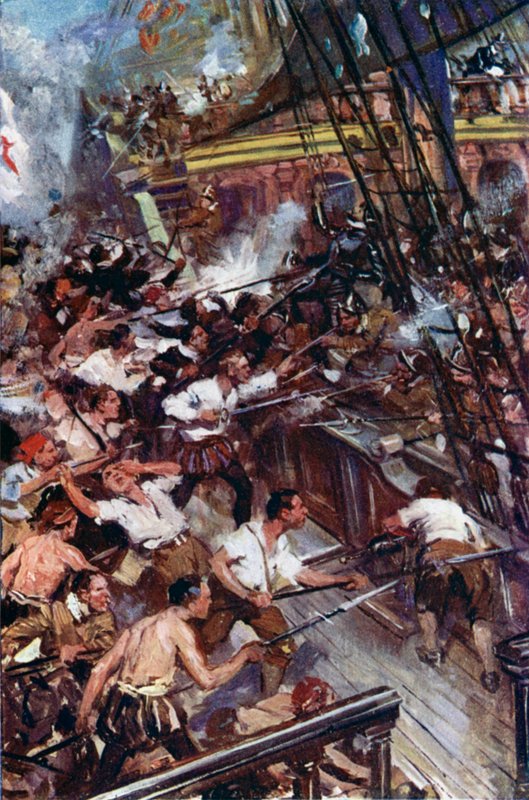 Ilustración para Westward Ho! de Cyrus Cuneo
