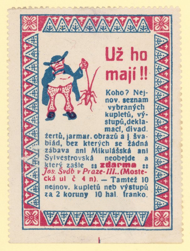 Hombre sosteniendo un insecto de Czech School