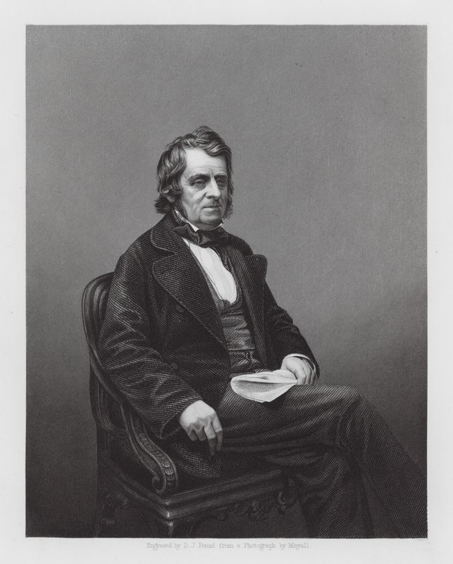 John Arthur Roebuck, político británico (grabado) de Daniel John. Pound