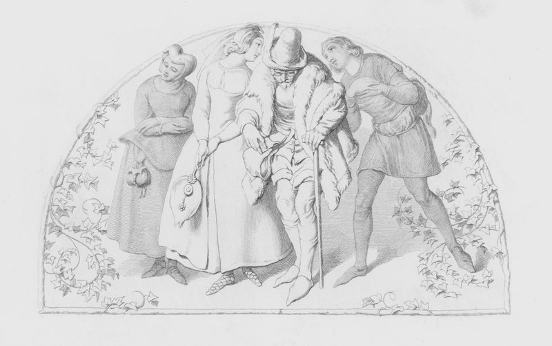 Shakespeare, El Pantalón Delgado y Desgastado de Daniel Maclise