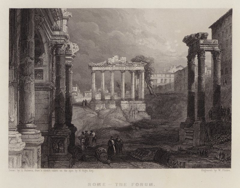 Roma, el Foro de David (after) Roberts