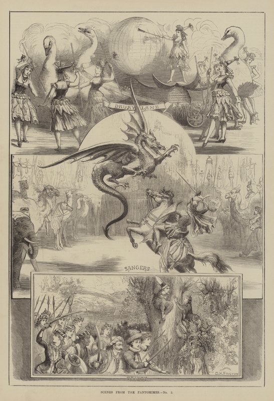 Escenas de las pantomimas de David Henry Friston