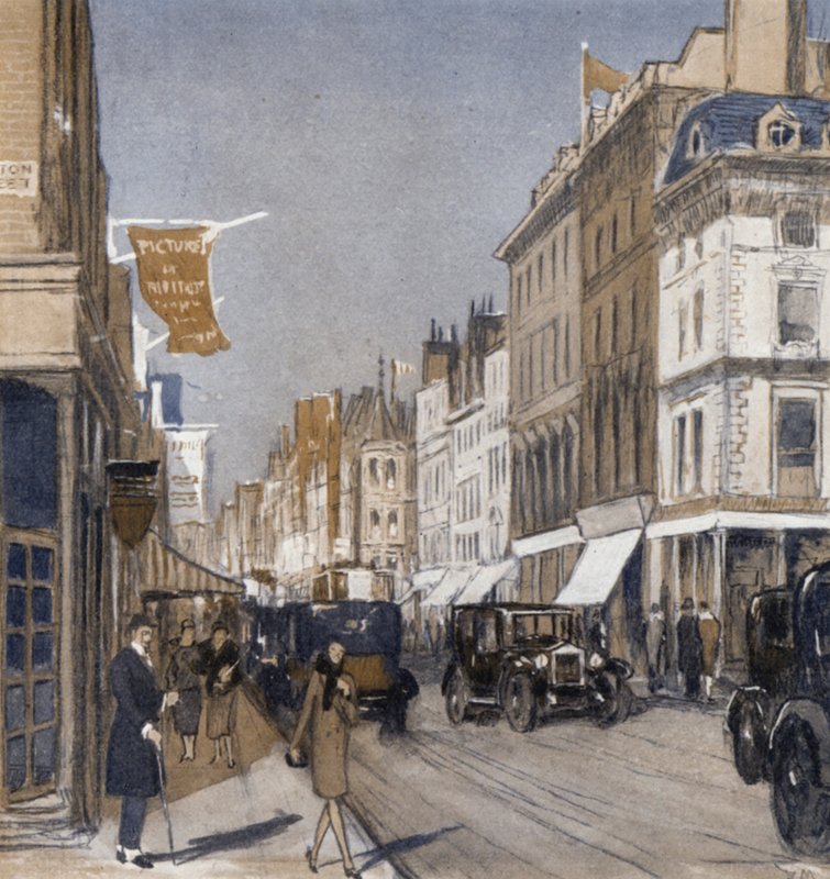 Bond Street (litografía en color) de Donald (after) Maxwell