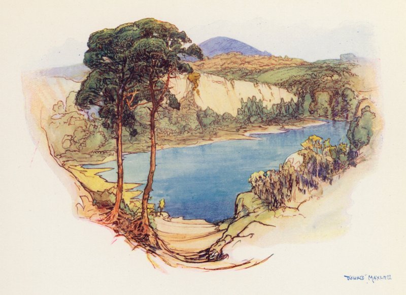 The Blue Pool, Purbeck (litografía en color) de Donald (after) Maxwell