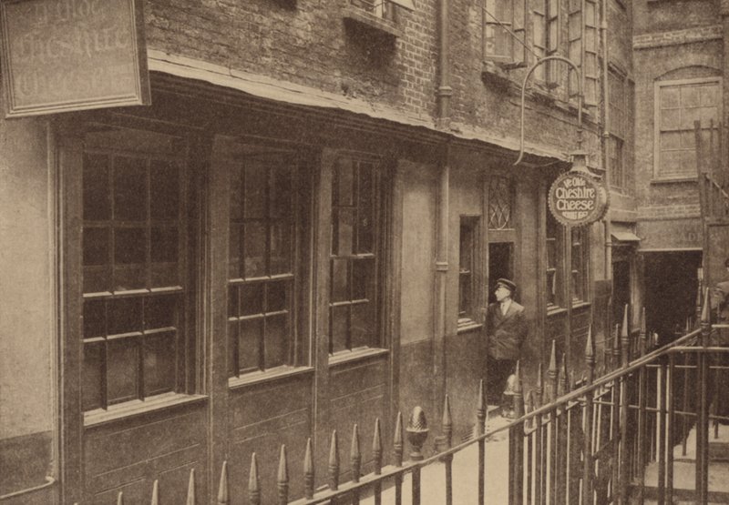 Ye Olde Cheshire Cheese Pub (foto en blanco y negro) de Donald McLeish