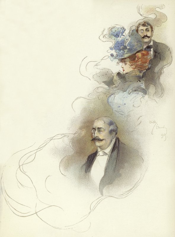Personajes en la cena del Savoy de Dudley Hardy