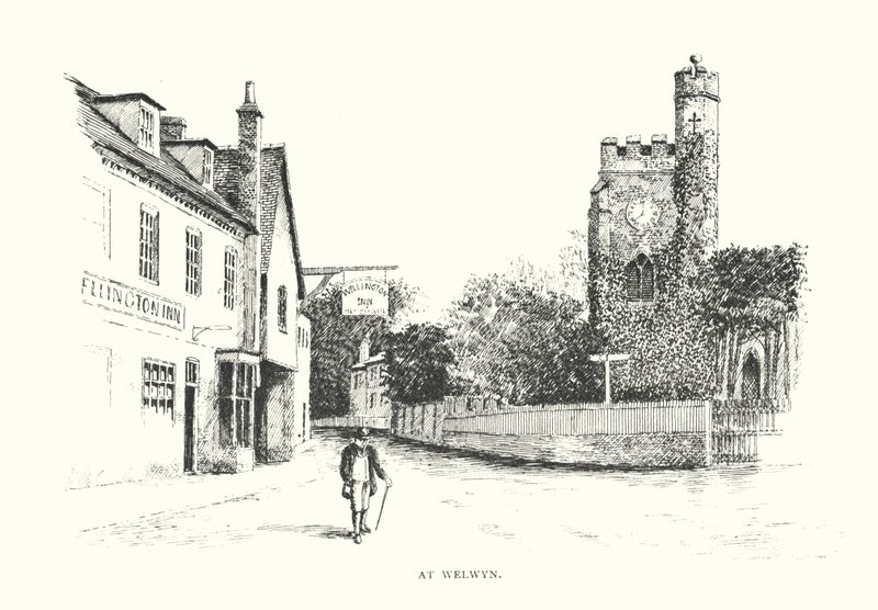 En Welwyn (litografía) de Duncan Moul
