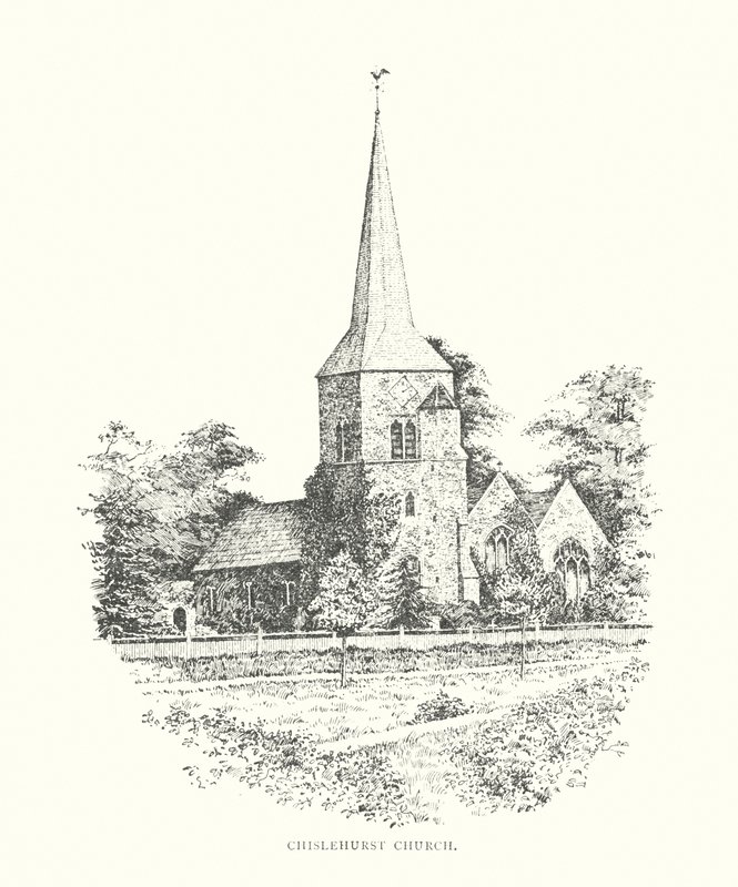 Iglesia de Chislehurst (litografía) de Duncan Moul