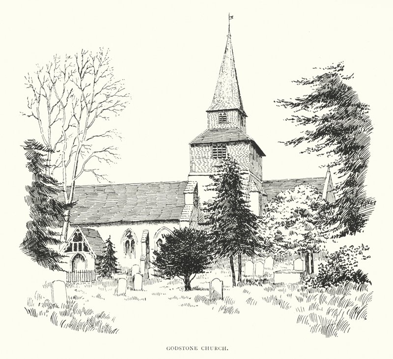 Iglesia de Godstone (litografía) de Duncan Moul