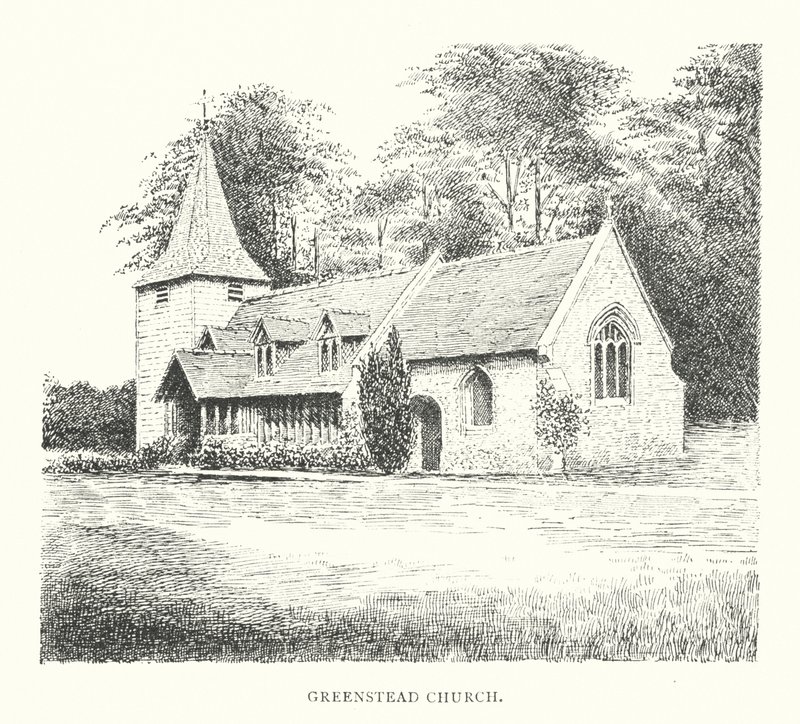 Iglesia de Greenstead (litografía) de Duncan Moul