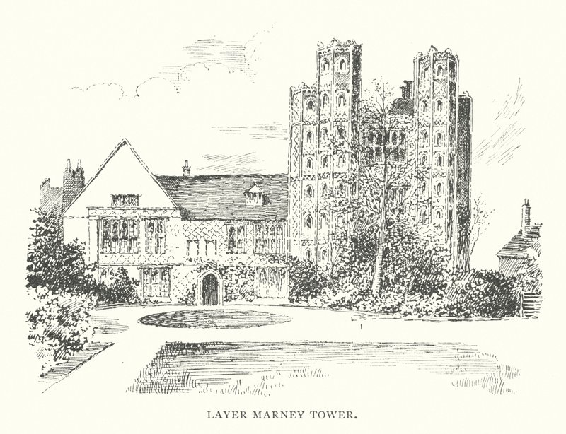 Torre Layer Marney (litografía) de Duncan Moul