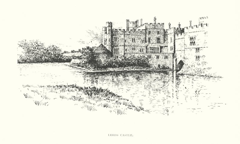 Castillo de Leeds (litografía) de Duncan Moul