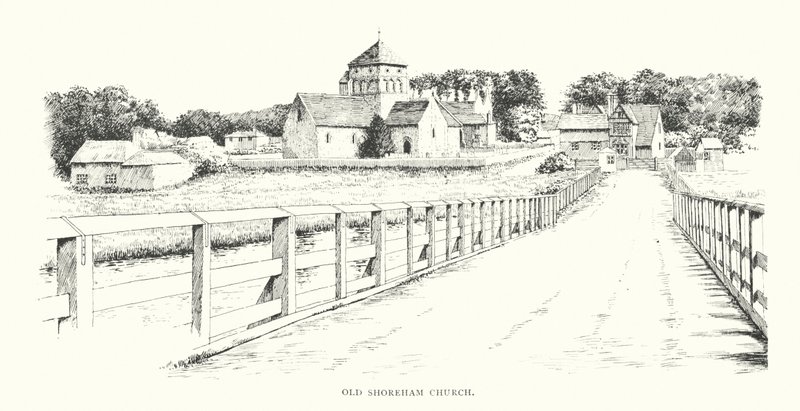 Iglesia de Old Shoreham (litografía) de Duncan Moul