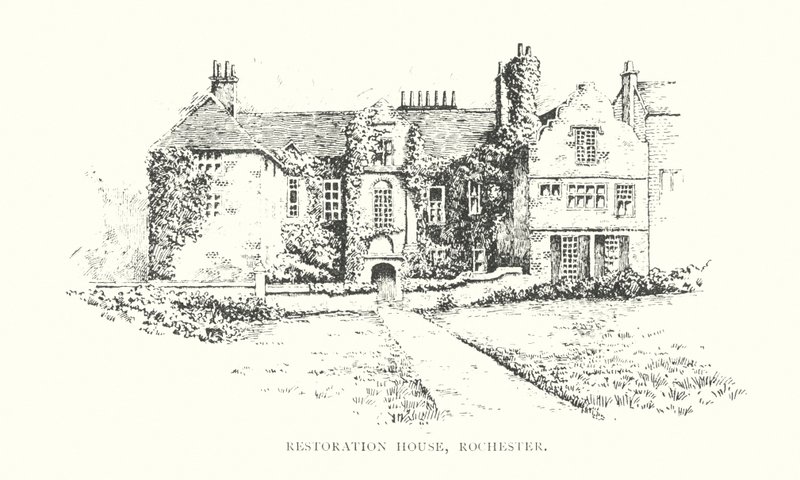 Restoration House, Rochester (litografía) de Duncan Moul