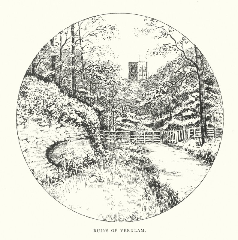 Ruinas de Verulam (litografía) de Duncan Moul