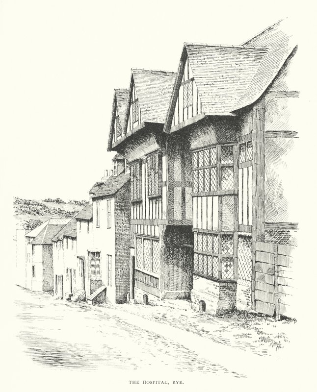 The Hospital, Rye (litografía) de Duncan Moul